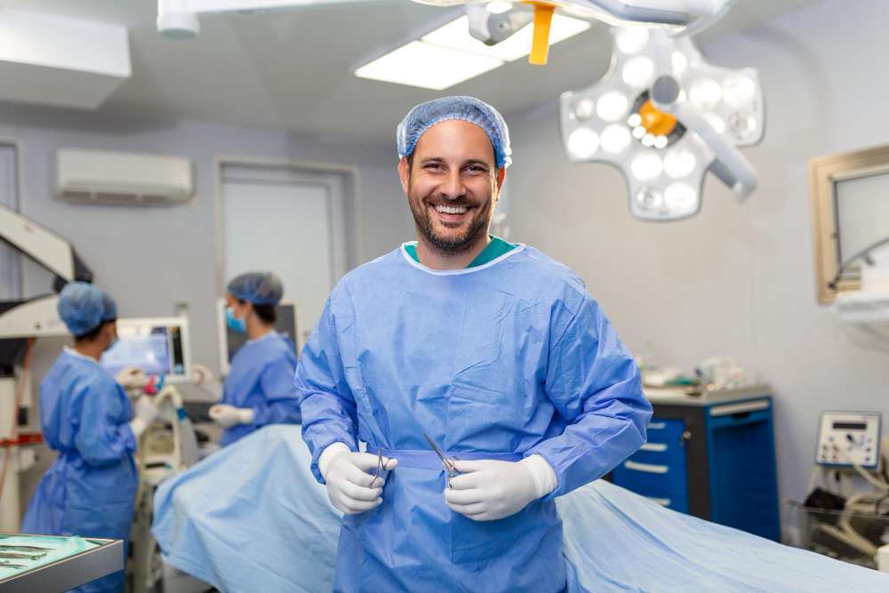 Preparation for Laparoscopic Cholecystectomy Concept.